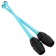 Bulas for rhythmic gymnastics inserted Grace Dance, 36 cm, blue/black color