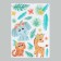Interior color sticker "Beast and exotic flowers" 50x70 cm