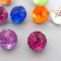 Buttons plastic for creativity 2 punctures "ball of rhinestones" set 15 pcs Mix d = 1.2 cm