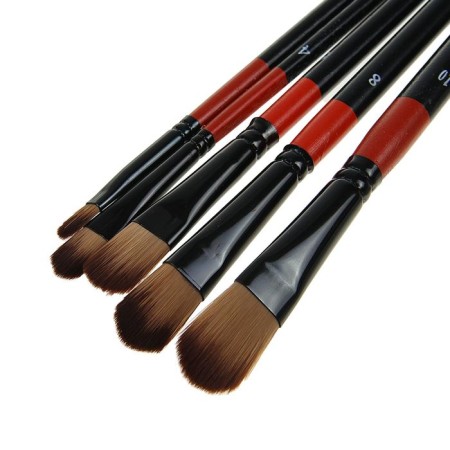 A set of brushes nylon 5 pieces, rounded, flat-2