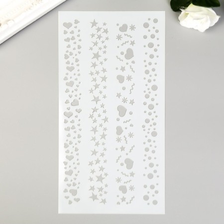Plastic stencil "garlands" 23x12 cm