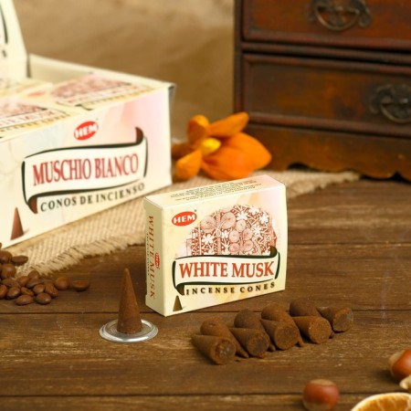 Incense "Hem" 10 cones White Musk Cone