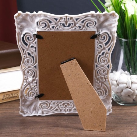 Photo frame plastic 10x15 cm "Rococo" white 22.5x17.8 cm-4