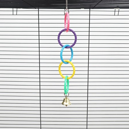 Toy for birds "Multi -colored rings" 5 pcs-3