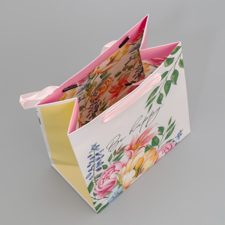 Gift laminated double -sided, packaging, “be happy”, MS 18 x 23 x 10 cm-5