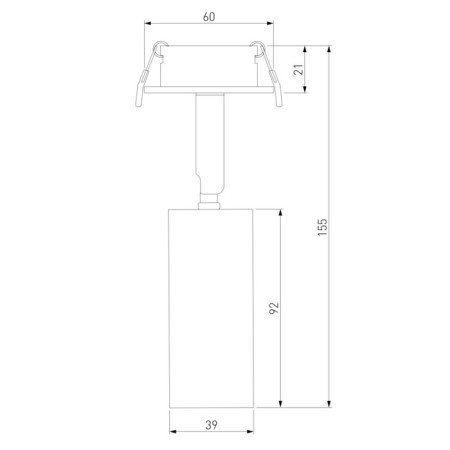 Lamp ceiling Elektrostandard, Diffe LED 8 W, 39x39x153 mm, IP20, Silver Color-2