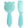 Hair care kit: comb and brush "Bear", Biryuzovoy color