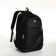 Youth backpack with a zipper, 4 pockets, black/green color