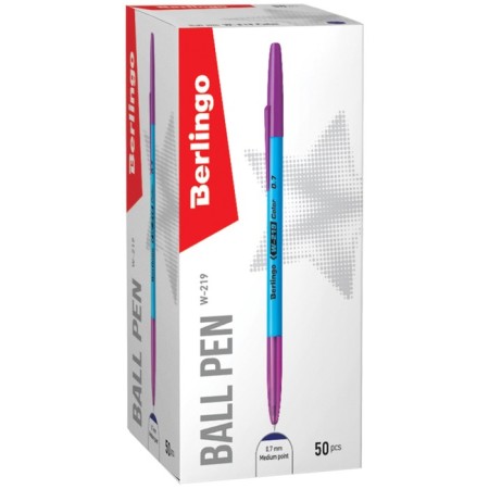 Ballic handle W-219 color, node 0.7 mm, blue ink, mix-1