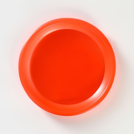 Disposable plates, d = 21 cm, red color, 12 pcs/pcs-1