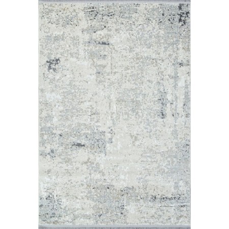 Rectangular carpet Durkar Rubi, size 200x400 cm, color Cream/L.Grey