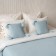Shifu bedspread, size 220x240 cm, blue color