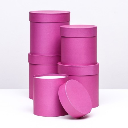 A set of hats 5 in 1 Fuchsia, 20 × 20 × 20–13.5 × 13.5 × 13.5 cm-1