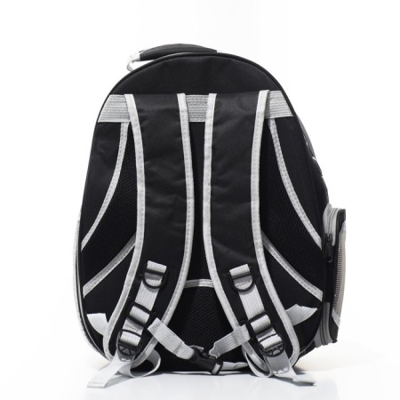 Backpack for carrying animals, laying out, 33 x 28 x 42 cm, black/transparent-3
