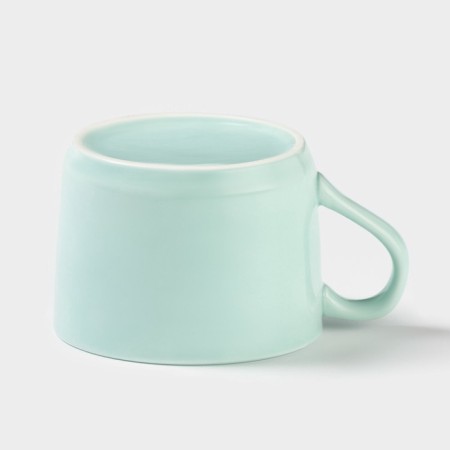 Ceramic mug with a figure at the bottom of "animals. Panda ", 250 ml, 11.5 × 9 × 6.5 cm, turquoise color-3
