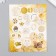 Decor for creativity cardboard "Chips and buttons. Golden" 24 pcs 13x16.5 cm