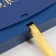 Happy New Year folding box, embossing, blue, 20 x 18 x 5 cm, new year