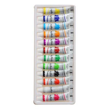 Acrylic paints, 12 colors, in a plastic tube, 9 ml, in a cardboard box-5