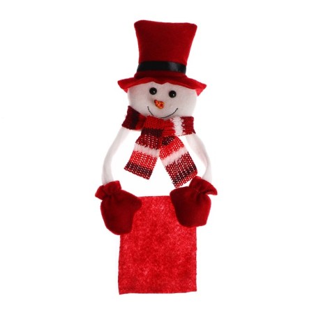 Clothing for a bottle "Snowman in a strip", with an envelope for wishes-1