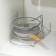 Storage for storage of a frying pan, 24 × 27 × 26 cm, color chromium