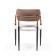 Velvet lunch chair, metal frame, polyester fabric, color Coffee & White
