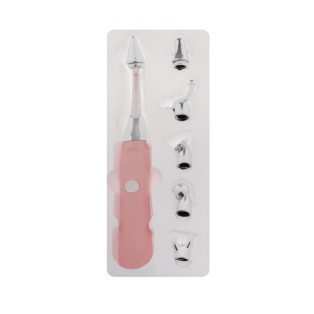 Luazon LEM-43 massage, for the face, 6 nozzles, from 2*AAA (not in set.), Pink-13