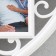 Multipher with clock "Heart" Plastic 5 photos 10x15 cm, col. white