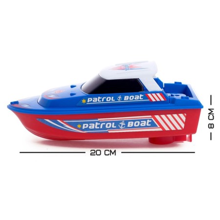 The boat "Sea Patrol", works from batteries, swims-1