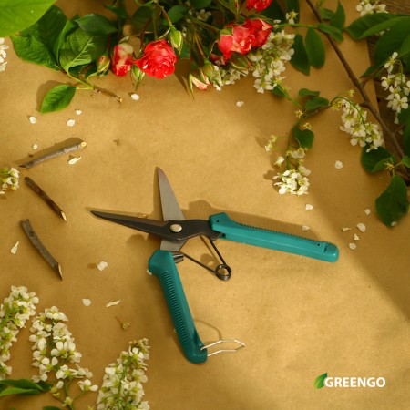 Garden scissors, 7 "(18 cm), with plastic handles, Greengo-10