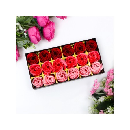 Soap roses, colored shades, set of 18 pcs.-9
