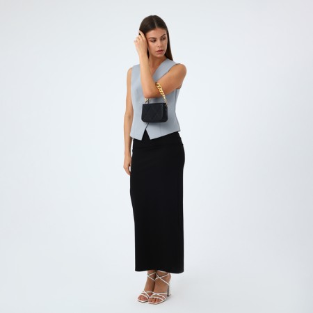 Bag Cross-Bodi with a zipper, black color-8