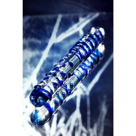 Sexus Glass bilateral phallimitator, glass, transparent, 22 cm-4