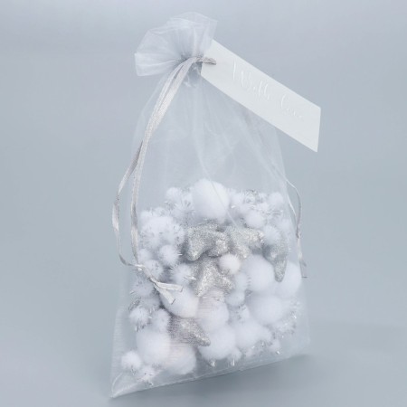 Bag Gift Organza Silver "You", with a nameplate 16 x 24 cm +/- 1.5 cm-2