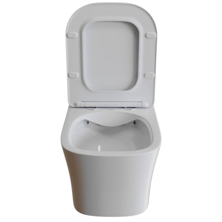 The toilet of the suspended Wave Promo, a duroplast with a microlypt, a beard, white, (l)-5