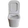 The toilet of the suspended Wave Promo, a duroplast with a microlypt, a beard, white, (l)