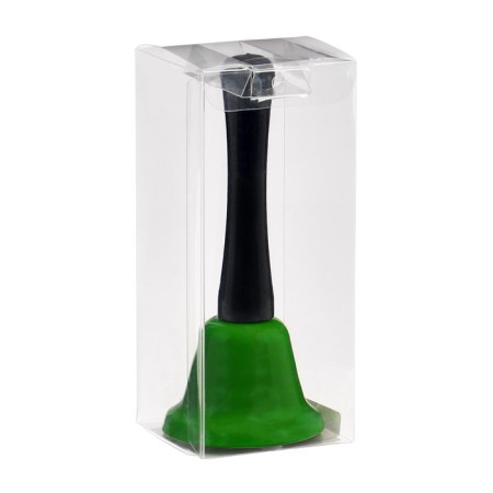 Metallic bell, desktop call "Funk", 12.5 x 5 cm, light green-2