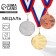 Prize medal 045 diam 4.5 cm. 2 place. Color ser. With a ribbon