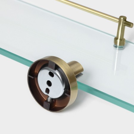 Bathroom shelf, glass stall Stölz Bacic, Bronze series-3