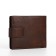 Male purse on a magnet, department for bills, for maps, for coins, brown color