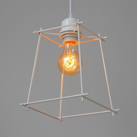 Bayerlux lamp "Angelo" 1x40W E27 white 18x18x70cm-2