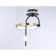 LED ceiling LED Ambrella Light, Linetech, FL66424, LED, 15 W, 1125LUM, 3000-6400K, black color, gold