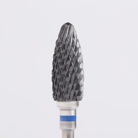 Ceramic milling cutter for “corn manicure”, average cut, 6 × 15 mm, in a plastic case, black color is black-2