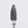Ceramic milling cutter for “corn manicure”, average cut, 6 × 15 mm, in a plastic case, black color is black