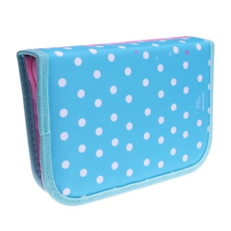 Penal 1 section 140 x 210 x 40 mm, folding pocket and cosmetic bag, fabric, calligrata topontent "Girl with hare"-2