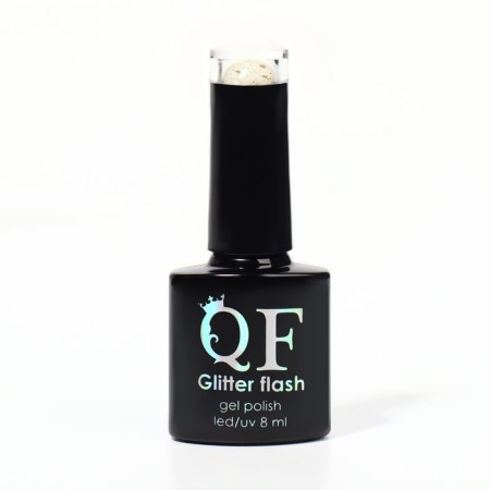 Gel nail polish, Glitter Flash, 3 phase, 8ml, Led/UV, Transparent/golden color (02)-5