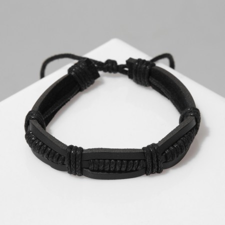 Unisex Bracelet "Weave", black color, d = 7 cm