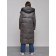 Coat insulated winter female, size 42, dark gray color
