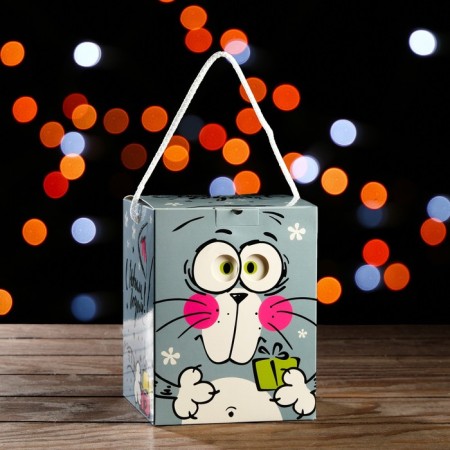 Gift box Cube "Kitten", 12 x 12 x 15.5 cm