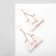 Acrylic earrings "hearts" gestures, red-milk color in gold