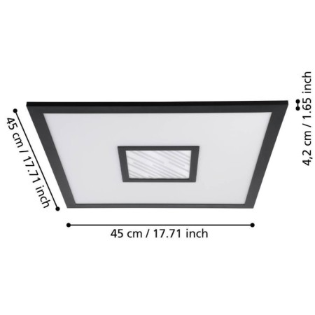 Ceiling Lumina Dimmated Bordonara, 21.5W LED with PDU-3